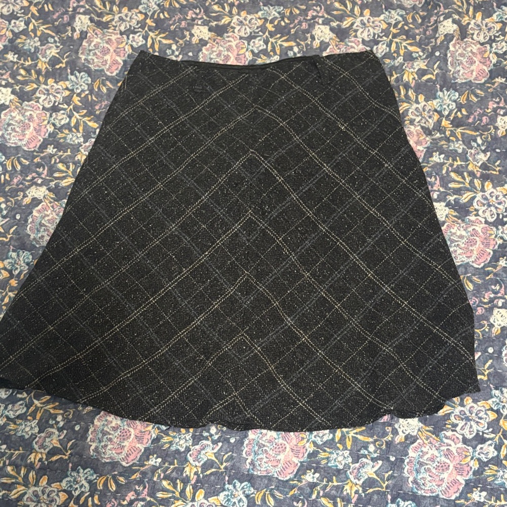 Fenn Wright Manson Black Checkered A-Line Skirt